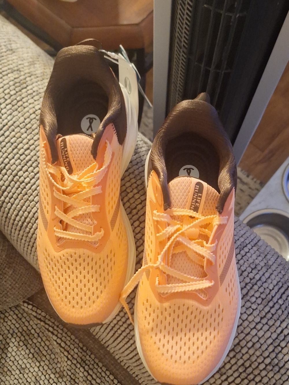 Women's Orange Athletic Running Shoes - Comfortable Breathable Design